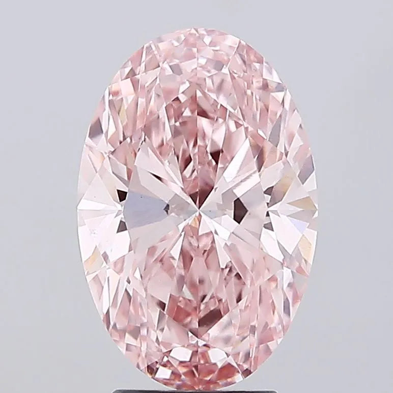 4.06ct Oval Lab Grown Diamond (Colour Fancy Intense Pink, Clarity VS1, IGI Certified)
