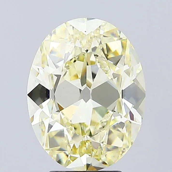 4.06ct Oval Lab Grown Diamond (Colour Fancy Light Yellow, Clarity VS1, IGI Certified)