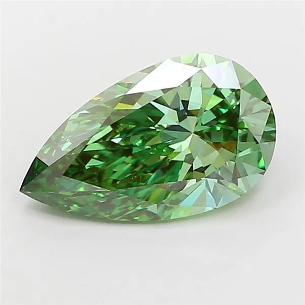 4.06ct Pear Lab Grown Diamond (Colour Fancy Vivid Green, Clarity VS1, IGI Certified)