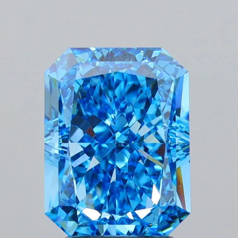 4.06ct Radiant Lab Grown Diamond (Colour Fancy Vivid Blue, Clarity VVS2, IGI Certified)