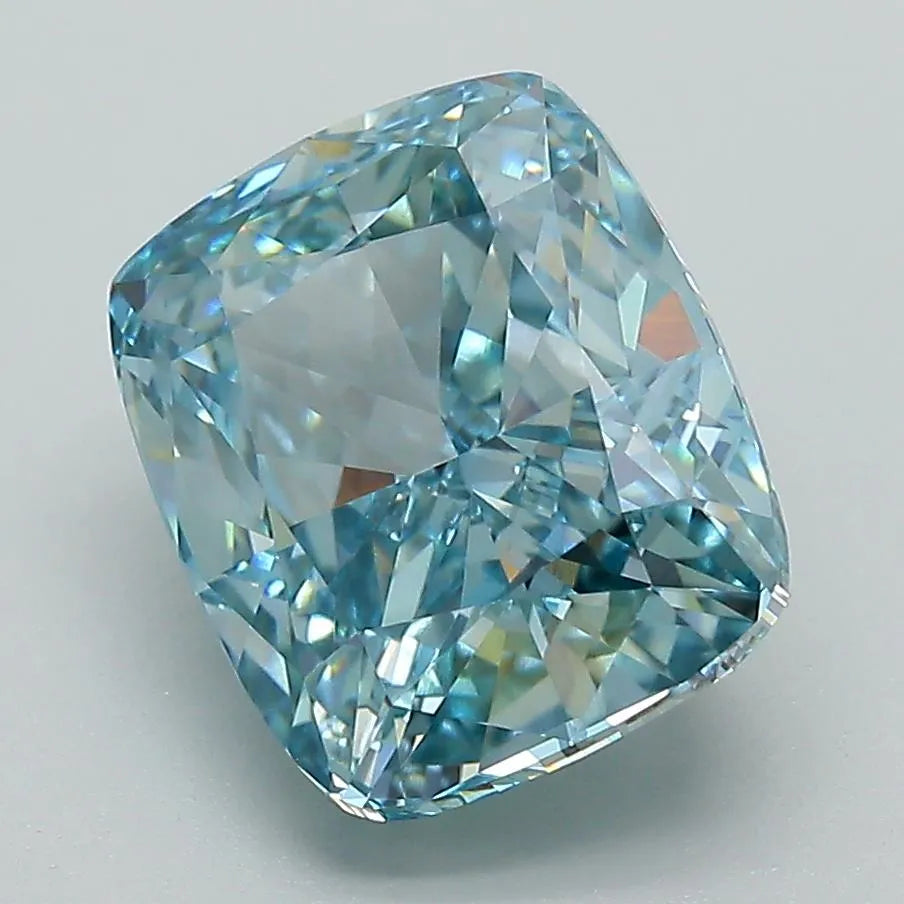 4.07ct Cushion modified Lab Grown Diamond (Colour Fancy Vivid Blue, Clarity VVS2, IGI Certified)