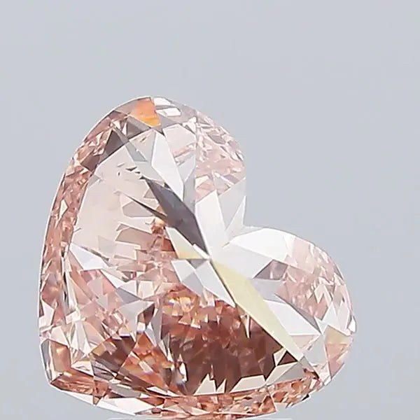 4.07ct Heart Lab Grown Diamond (Colour Fancy Intense Brownish Pink, Clarity VS1, IGI Certified)
