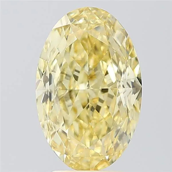 4.07ct Oval Lab Grown Diamond (Colour Fancy Intense Yellow, Clarity VS2, IGI Certified)
