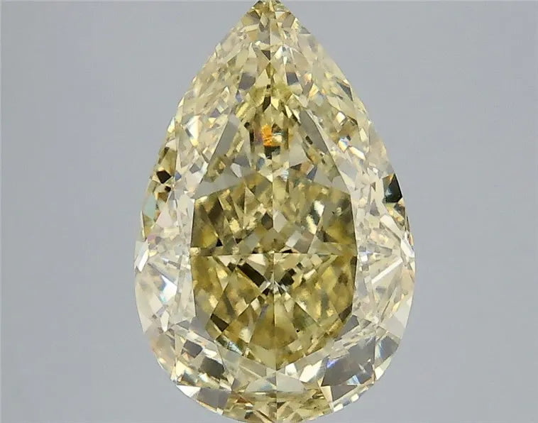 4.07ct Pear Lab Grown Diamond (Colour Fancy Intense Yellow, Clarity VS2, IGI Certified)
