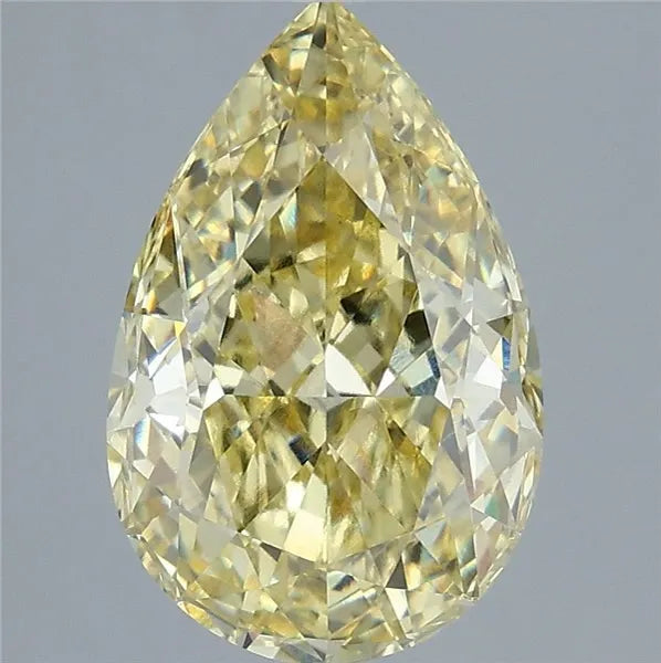 4.07ct Pear Lab Grown Diamond (Colour Fancy Intense Yellow, Clarity VVS2, IGI Certified)