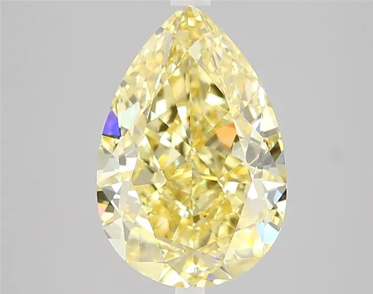4.07ct Pear Lab Grown Diamond (Colour Fancy Yellow, Clarity VS1, IGI Certified)