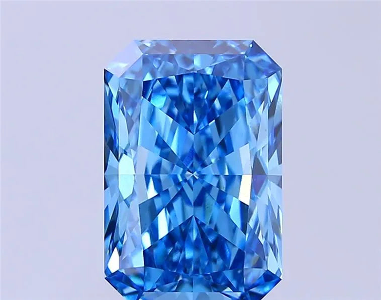 4.07ct Radiant Lab Grown Diamond (Colour Fancy Vivid Blue, Clarity VS1, IGI Certified)