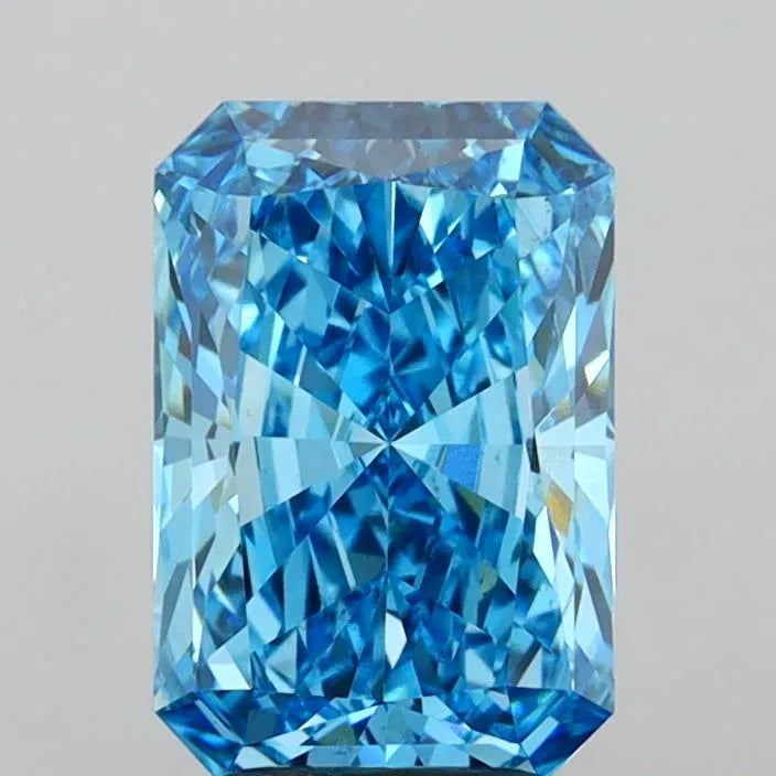 4.07ct Radiant Lab Grown Diamond (Colour Fancy Vivid Blue, Clarity VS2, IGI Certified)
