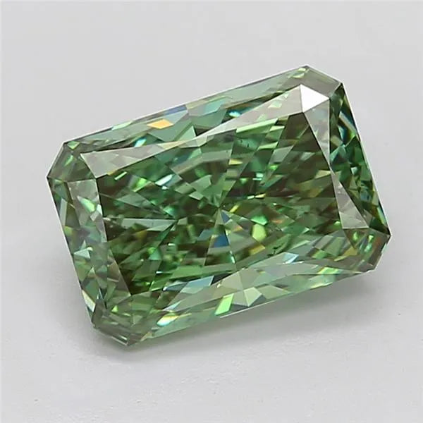 4.07ct Radiant Lab Grown Diamond (Colour Fancy Vivid Green, Clarity VS2, IGI Certified)