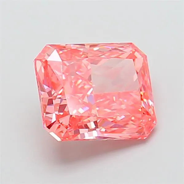 4.07ct Radiant Lab Grown Diamond (Colour Fancy Vivid Pink, Clarity VVS2, IGI Certified)