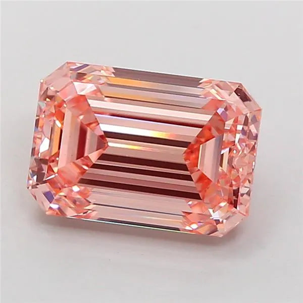 4.08ct Emerald Lab Grown Diamond (Colour Fancy Intense Pink, Clarity VS1, IGI Certified)