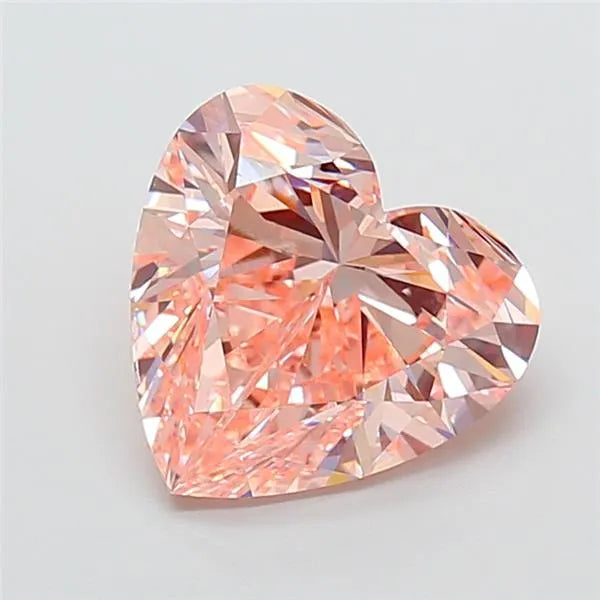 4.08ct Heart Lab Grown Diamond (Colour Fancy Vivid Pink, Clarity VVS2, IGI Certified)