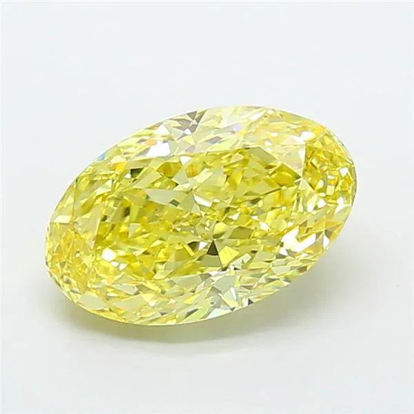 4.08ct Oval Lab Grown Diamond (Colour Fancy Intense Yellow, Clarity VS1, IGI Certified)