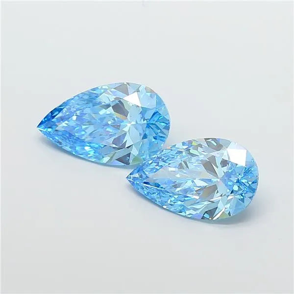 4.08ct Pear Lab Grown Diamond (Colour Fancy Vivid Blue, Clarity VVS2, IGI Certified)