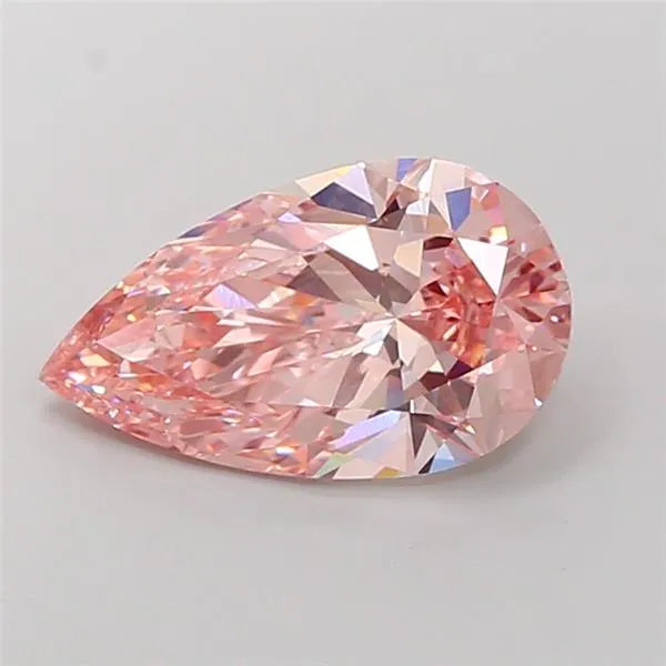 4.08ct Pear Lab Grown Diamond (Colour Fancy Vivid Pink, Clarity VS1, IGI Certified)