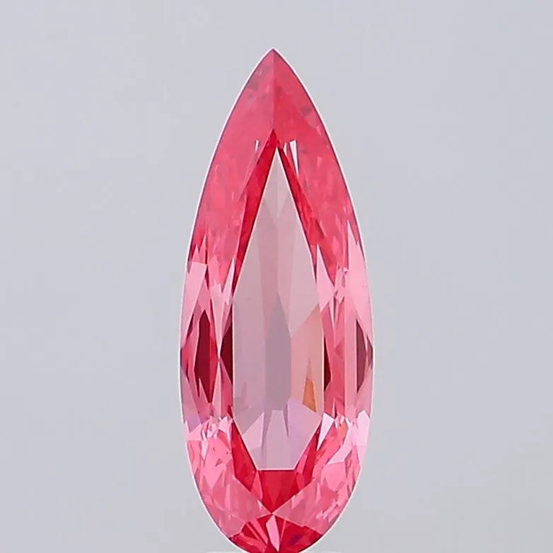 4.08ct Pear Lab Grown Diamond (Colour Fancy Vivid Pink, Clarity VVS2, IGI Certified)