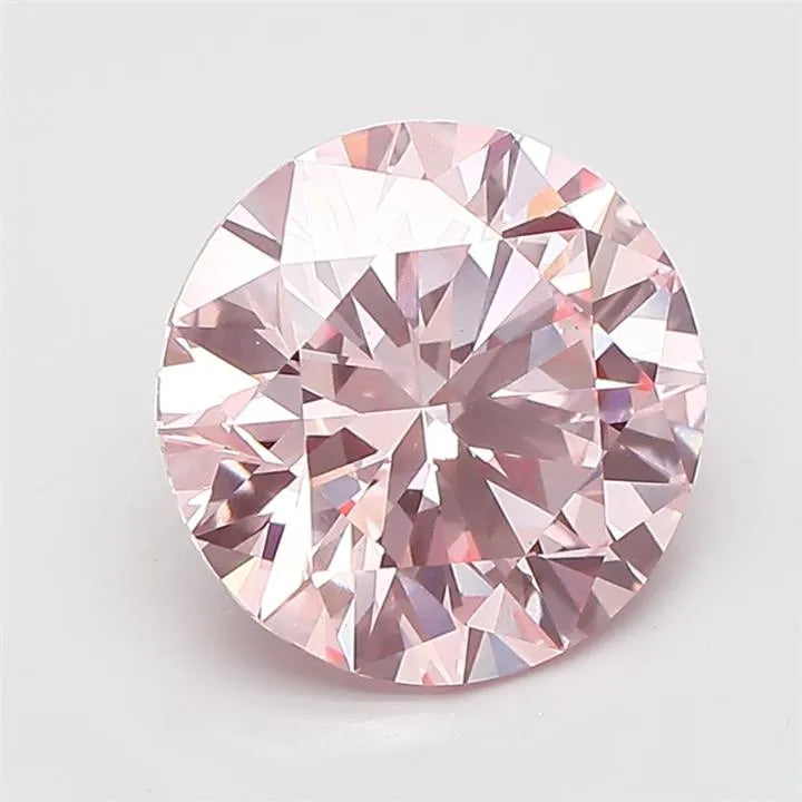 4.08ct Round Lab Grown Diamond (Colour Fancy Intense Pink, Clarity VS1, Cut EX, IGI Certified)