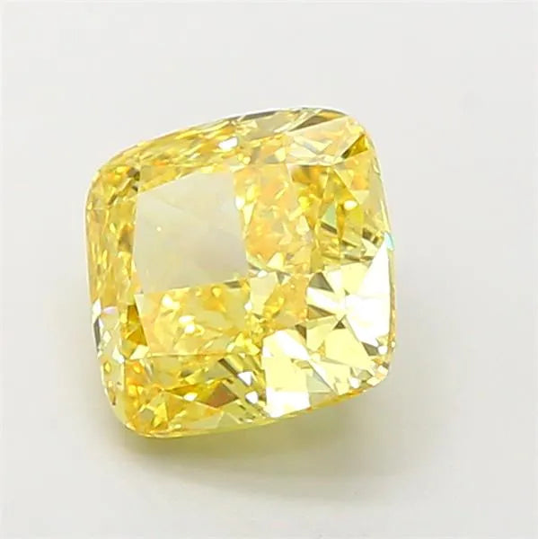 4.09ct Cushion modified Lab Grown Diamond (Colour Fancy Intense Yellow, Clarity VS1, IGI Certified)