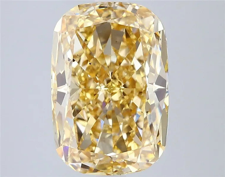 4.09ct Cushion modified Lab Grown Diamond (Colour Fancy Intense Yellow, Clarity VS2, IGI Certified)