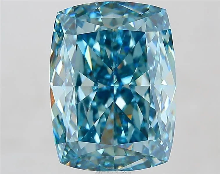 4.09ct Cushion modified Lab Grown Diamond (Colour Fancy Vivid Blue, Clarity VVS2, IGI Certified)