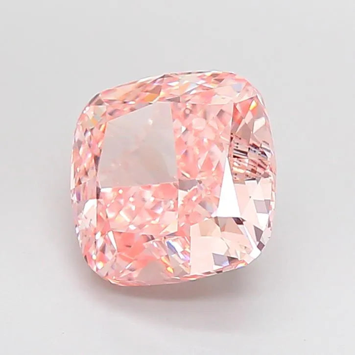 4.09ct Cushion modified Lab Grown Diamond (Colour Fancy Vivid Pink, Clarity VVS2, IGI Certified)