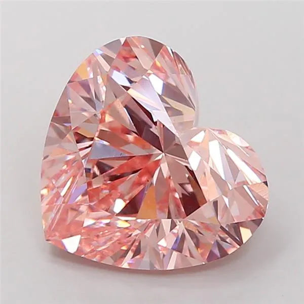 4.09ct Heart Lab Grown Diamond (Colour Fancy Intense Pink, Clarity VS1, IGI Certified)