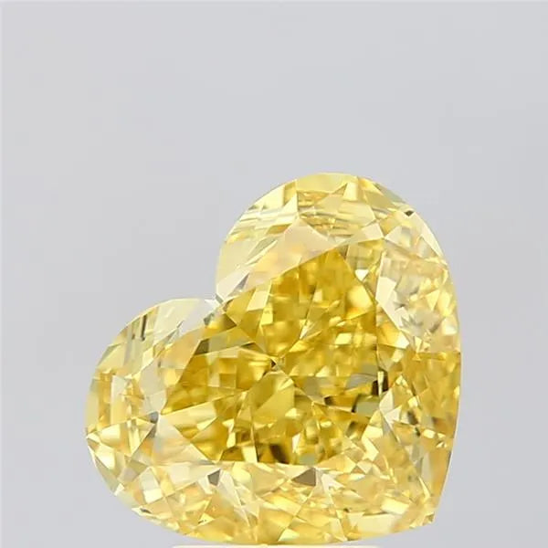 4.09ct Heart Lab Grown Diamond (Colour Fancy Vivid Yellow, Clarity VVS2, IGI Certified)