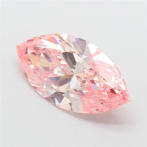 4.09ct Marquise Lab Grown Diamond (Colour Fancy Vivid Pink, Clarity VVS2, IGI Certified)