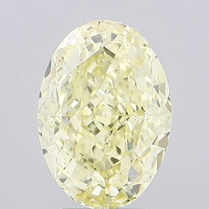 4.09ct Oval Lab Grown Diamond (Colour Fancy Yellow, Clarity VVS2, IGI Certified)