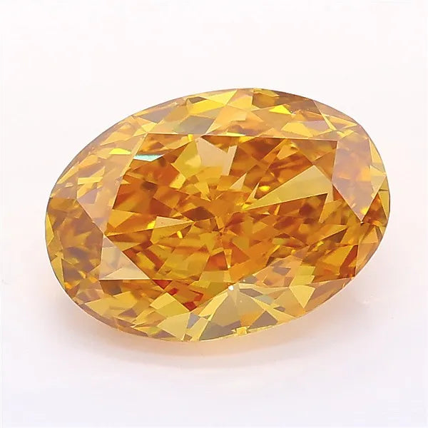 4.09ct Oval Lab Grown Diamond (Colour Fancy Yellowish Brown, Clarity VS1, IGI Certified)