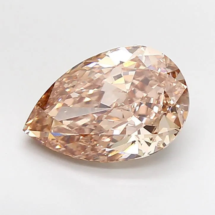 4.09ct Pear Lab Grown Diamond (Colour Fancy Brown, Clarity VVS2, IGI Certified)