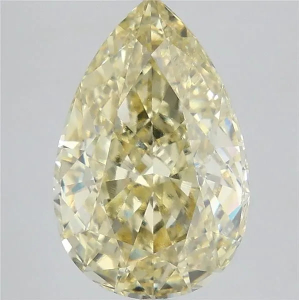 4.09ct Pear Lab Grown Diamond (Colour Fancy Yellow, Clarity VVS2, IGI Certified)