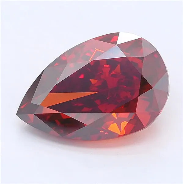 4.10ct Pear Lab Grown Diamond (Colour Fancy Deep Brownish Orange, Clarity VS1, IGI Certified)