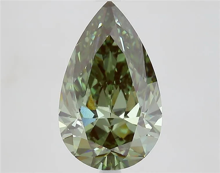 4.10ct Pear Lab Grown Diamond (Colour Fancy Intense Green, Clarity VS1, IGI Certified)