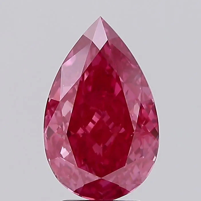 4.10ct Pear Lab Grown Diamond (Colour Fancy Vivid Pink, Clarity VS1, IGI Certified)