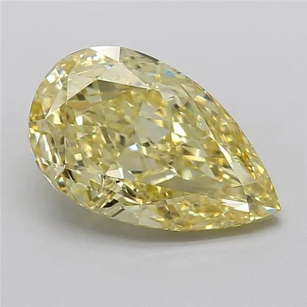 4.10ct Pear Lab Grown Diamond (Colour Fancy Yellow, Clarity VVS2, IGI Certified)