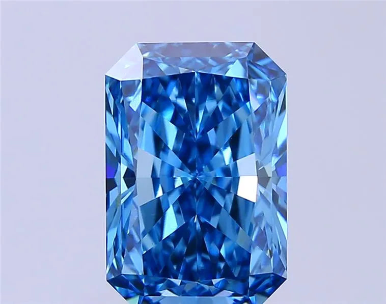 4.10ct Radiant Lab Grown Diamond (Colour Fancy Vivid Blue, Clarity VVS2, IGI Certified)