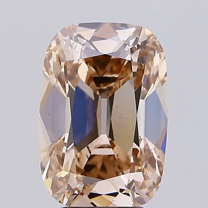 4.11ct Cushion brilliant Lab Grown Diamond (Colour Fancy Light Brown, Clarity VS1, IGI Certified)