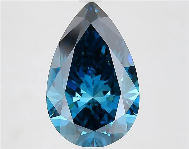 4.11ct Pear Lab Grown Diamond (Colour Fancy Deep Blue, Clarity VVS2, IGI Certified)