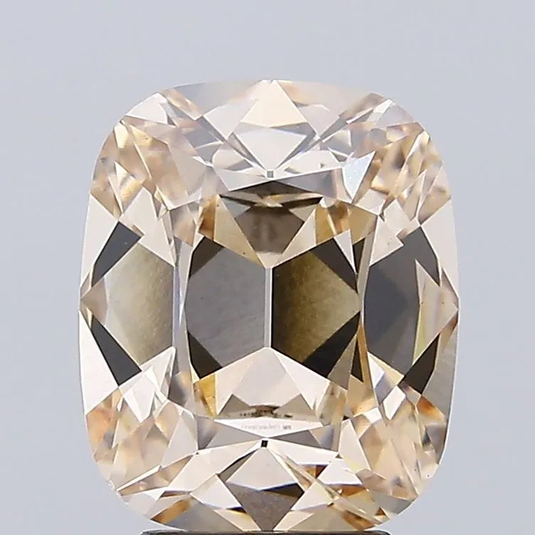 4.12ct Cushion brilliant Lab Grown Diamond (Colour Fancy Light Brown, Clarity VS1, IGI Certified)