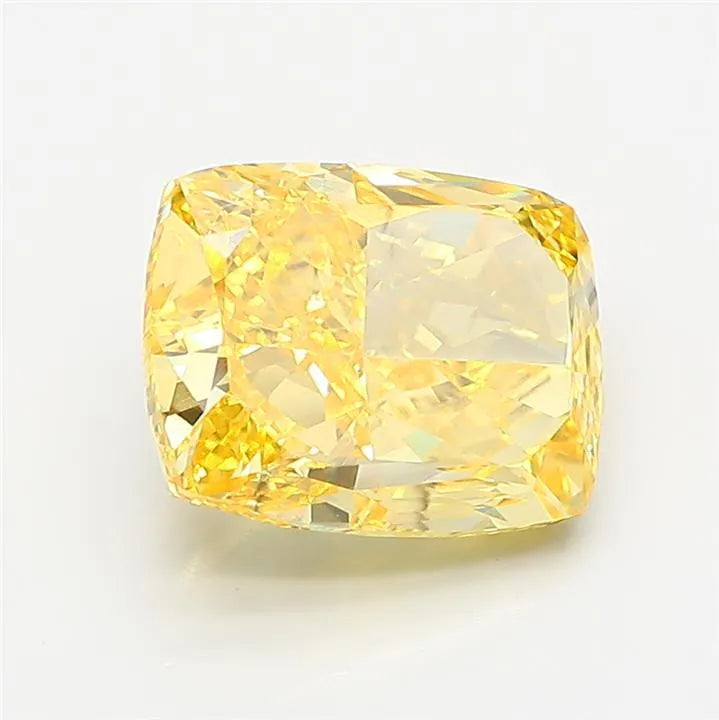 4.12ct Cushion modified Lab Grown Diamond (Colour Fancy Vivid Yellow, Clarity VS2, IGI Certified)