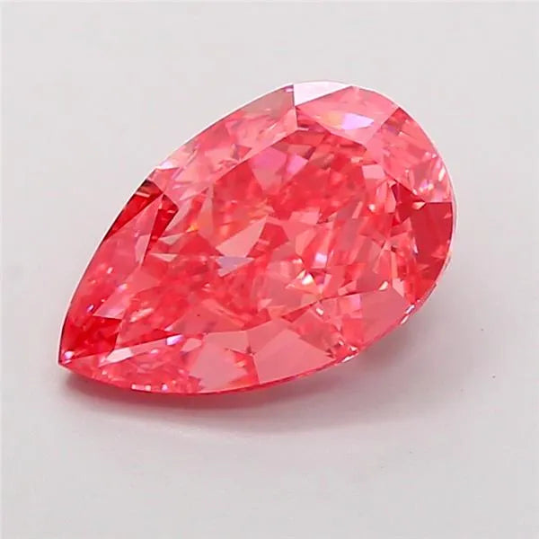 4.13ct Pear Lab Grown Diamond (Colour Fancy Vivid Pink, Clarity VS1, IGI Certified)