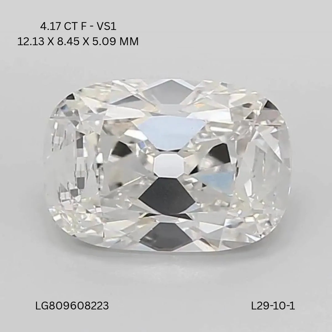 4.17ct Cushion brilliant Lab Grown Diamond (Colour F, Clarity VS1, IGI Certified)