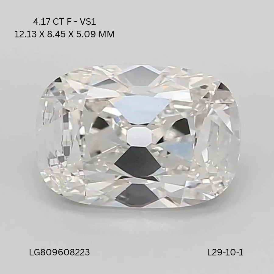 4.17ct Cushion brilliant Lab Grown Diamond (Colour F, Clarity VS1, IGI Certified)