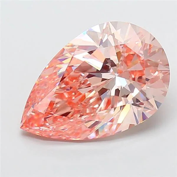 4.17ct Pear Lab Grown Diamond (Colour Fancy Intense Pink, Clarity VVS2, IGI Certified)