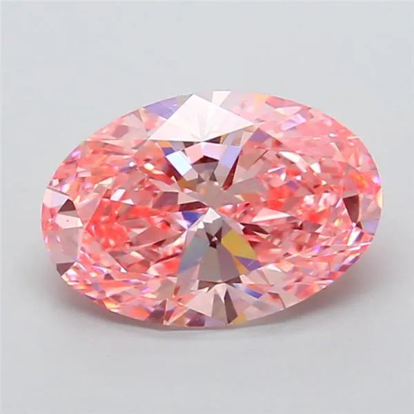 4.18ct Oval Lab Grown Diamond (Colour Fancy Vivid Pink, Clarity VVS2, IGI Certified)
