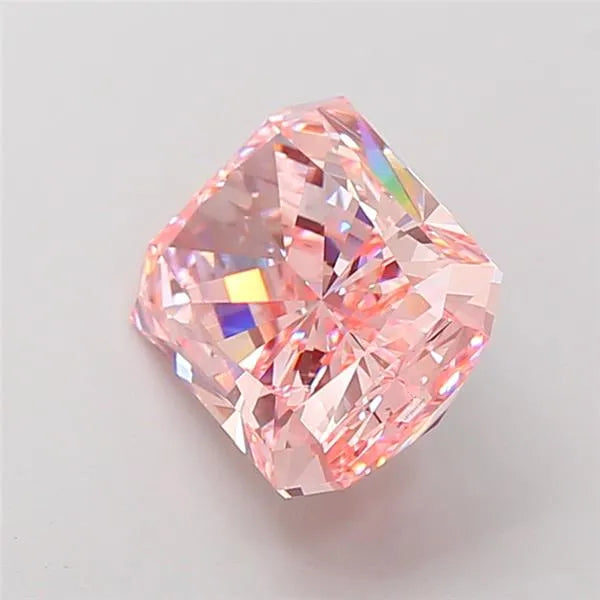 4.18ct Radiant Lab Grown Diamond (Colour Fancy Vivid Pink, Clarity VS1, IGI Certified)