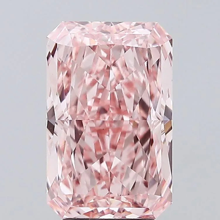 4.18ct Radiant Lab Grown Diamond (Colour Fancy Vivid Pink, Clarity VS1, IGI Certified)