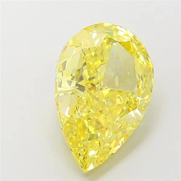 4.19ct Pear Lab Grown Diamond (Colour Fancy Vivid Yellow, Clarity VS1, IGI Certified)