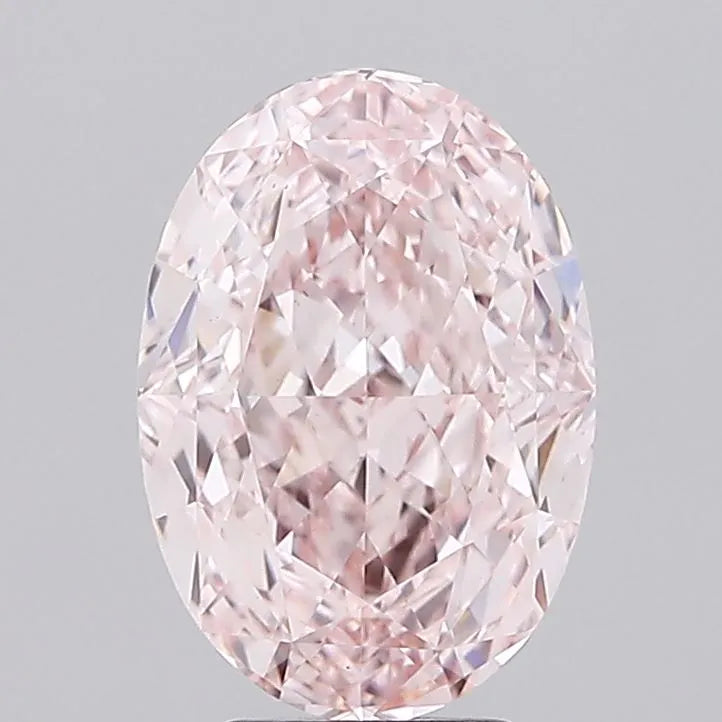4.20ct Oval Lab Grown Diamond (Colour Fancy Pink, Clarity VS1, IGI Certified)